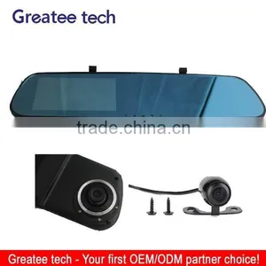 4.3 Inch Dual Camera Recorder Car Dvr Rearview Mirror thumbnail-1