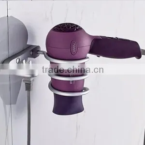Bathroom Shelf Dryer Rack With Holder Hair Dryer Rack Households Rack Hair Dryer Holder Aluminum Shelf Bathroom Accessories thumbnail-1