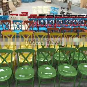 Colorful Bentwood Chair Wood Tuscan Chair Cross Back Chair thumbnail-5