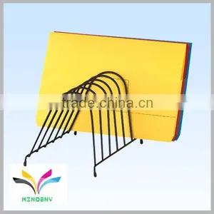 Small Counter Portable Metal Wire Book Display File Rack thumbnail-1