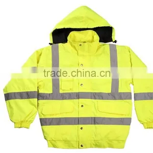 Winter Hi Vis Safety Jacket With Reflector High Quality Winter Jacket thumbnail-2
