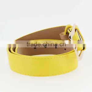 Women's Fashion Yellow PU Leather Belts for Jeans With Alloy Buckles in YiWu Factory thumbnail-3