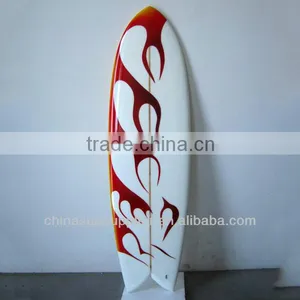 Transparent Fish Tail Epoxy Surf Board thumbnail-1