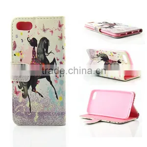 Happniess Girl Leather Case, Wallet Case Stand Cover for Iphone 7, for New Iphone Cover thumbnail-6