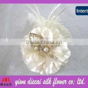 Party Use Feather Fabric Flower thumbnail-1