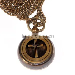 Brass Magnetic Direction Compass Locket Compass 13330 thumbnail-6