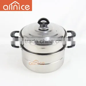 Multi-layer Stainless Steel Steamer Cooking Pot With Steel Lid Bakelite Handles thumbnail-2