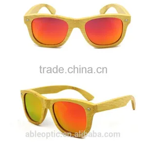 New Fashion 2016 UV400 Mirror Color Lens Custom Design Bamboo Wooden Polarized Sunglasses Sun Glass Supplier's Choice thumbnail-5