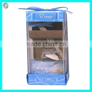 Glass Bottle Ocean Fragrance Reed Diffuser With Rattan Sticks thumbnail-1