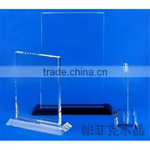 New Products 2016 Special Price Clear Blank Optical Crystal Plaques/blocks/cubes thumbnail-4