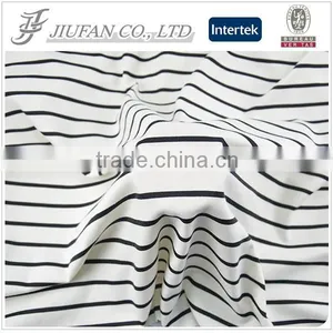 Jiufan Textile Stripe Printed Spun Polyester Spandex Single Jersey Knit Roma Fabric thumbnail-1