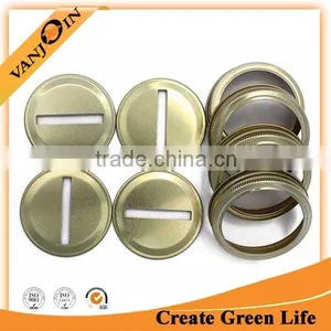 Silver Color 70mm Coin Bank Gold Lid thumbnail-2
