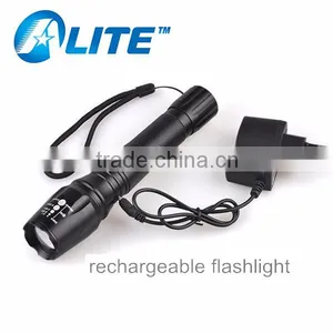TP-1877 1*18650 Rechargeable Battery Powered XM-L T6 Rechargeable Led Torch thumbnail-1