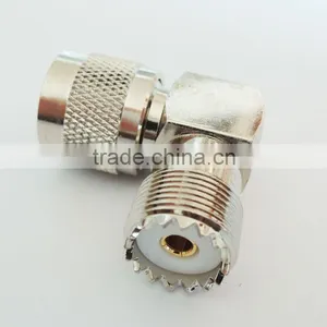 RF Adapter UHF Male to UHF Female Right Angle Coaxial Connector thumbnail-1