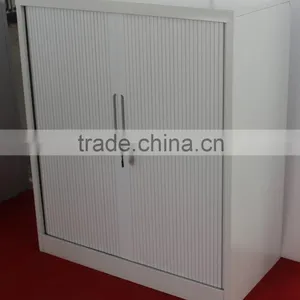 Smal Rolling Shutter Door White Steel Storage Cabinet With 2 Doors thumbnail-1
