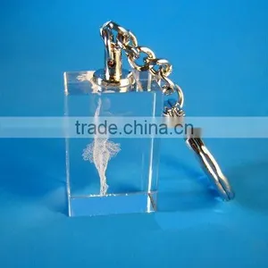 Crystal Glass Engraved Ballet Dancer Key Chain for Sports Souvenirs Dancing Gifts thumbnail-1