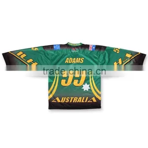 Professional Unique Team Green Sublimation Inline Female Hockey Jerseys thumbnail-6