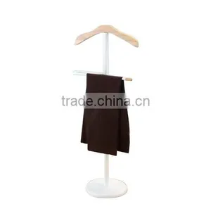 Modern Wood & Metal Suit Valet Rack Stand Organizer thumbnail-1
