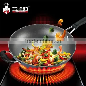 High Quality Non-stick Cast Iron Frying Wok thumbnail-3