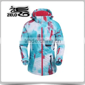 2015 Top Sale Outdoor Sport Ski Snowboard Jacket With Camouflage Print thumbnail-1