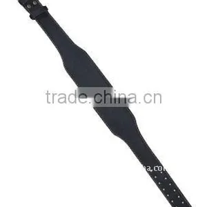 Men Leather Black Weight Lifting Belt thumbnail-1