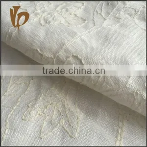 100% Embroidery Linen Fabric for Jacket thumbnail-1