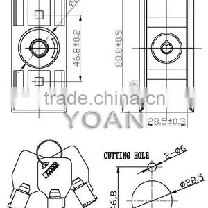 High Quality Tubular Master Key Vending Machine Lock thumbnail-5