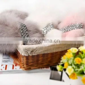 Factory Fur Scarf for Girls With Fashion Shiny Beads Real Fox Fur Scarf Wor Warm Winter KZ160083 Supplier's Choice thumbnail-3