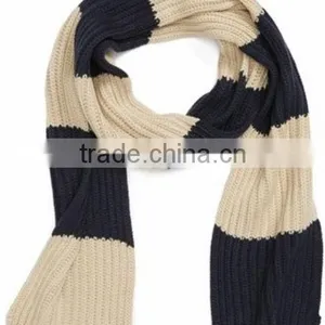 WINTER SCARF:- ALL TYPES OF PLAIN & STRIPE KNITTED SCARVES thumbnail-1