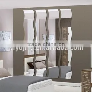 Wave Shaped Mirror Rectangular Cheap China Mirror Factory thumbnail-3