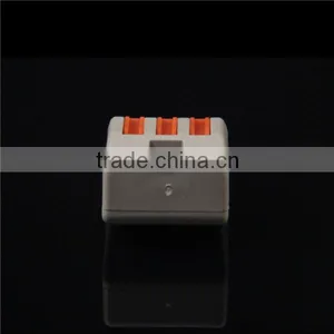 3P Electric Cable Wire Connector Reusable Spring Lever Terminal Block thumbnail-5