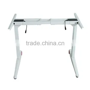 Ergonomic Electric Height Adjustable Sit Stand Computer Desk With 2 Motors Control thumbnail-6