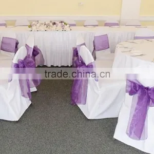 20*275cm In Stock Wedding Organza Hanging Bow Chair Cover Sashes Sash Party Banquet Decoration Bow Colours thumbnail-5
