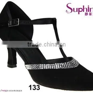 Suphini Ballroom Latin Dance Shoes Women Satin Ballroom Shoes thumbnail-1