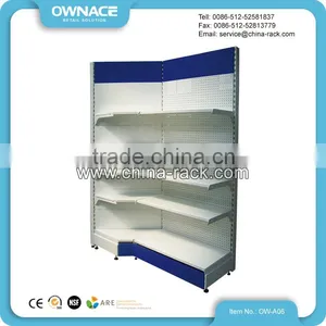 Supermarket Multi Layers Metal Double Sided Gondola Display Shelf With Different Colors thumbnail-2