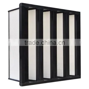 Cleanroom Plastic Frame V Bank Air Filter / V Bank Hepa Filter thumbnail-1