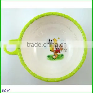 Kids Plastic Bowl With Handle , Plastic Soup Bowl thumbnail-1