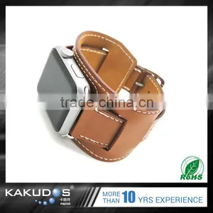 2016 High Quality Custom Logo Choose Colorful Leather Watchband for Iwatch thumbnail-1