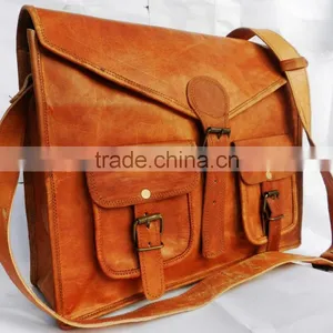 Genuine Leather Satchel Bag,real Goat Leather Office Satchel thumbnail-2