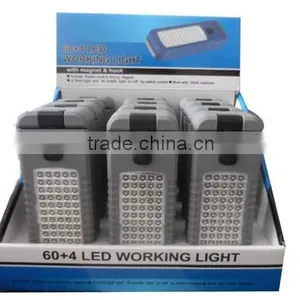 Ningbo JELO Super Bright 60+4LED Work Light Outdoor 64LED Lamp With Folding Hook Magnet thumbnail-3