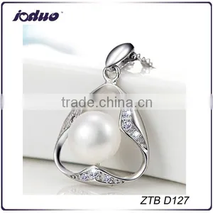 Newest Pearl Pendant 925 Sterling Silver Necklace 2016 thumbnail-1