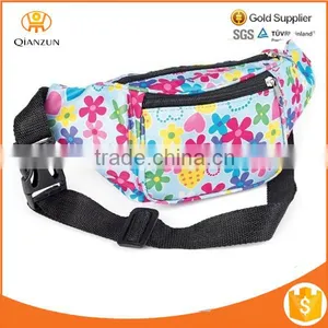 RETRO STYLE MULTI BLUETONE WEATHERPROOF FLOWER FLORAL HEART FESTIVAL BUM BAG thumbnail-1