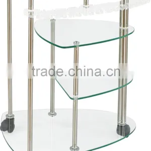 Professional Salon Equipment Salon Trolley With Glass Material thumbnail-1