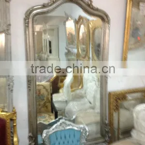 Silver Framed Mirror thumbnail-1
