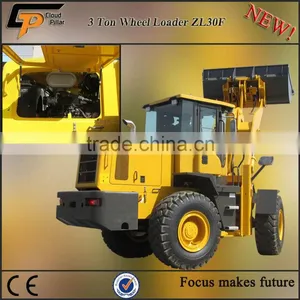 Big 92kw Engine, Hydraulic, Joystick, 4WD 3 Ton Wheel Loader, Loaders for Sale thumbnail-1