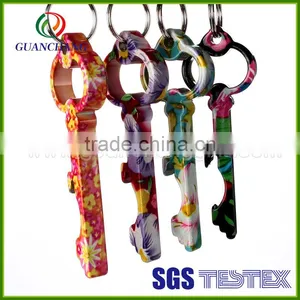 Custom Logo Stainless Steel Beer Bottle Opener Keychain thumbnail-1