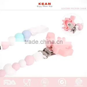 New Design Baby Pacifier Chain Make From Food Grade Silicone thumbnail-2