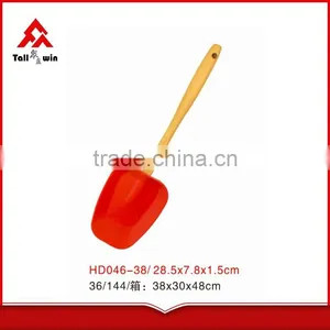 Wooden Handle Silicone Tools,kitchen Utensils,Red Color Silicone Spatula thumbnail-1