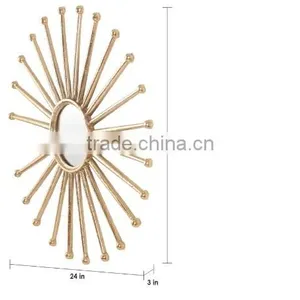 Hotel Metal Mirrors Manufacturers | Leaves Metal Decor Mirrors thumbnail-2