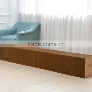Waterproof Foldable Paper Bench With Felt Pad Ideal for Living Room White/brown thumbnail-2